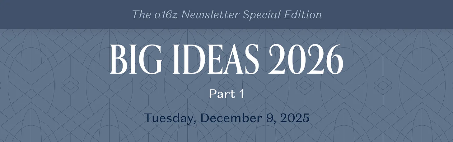 a16z dự đoán bốn xu hướng chính cho năm 