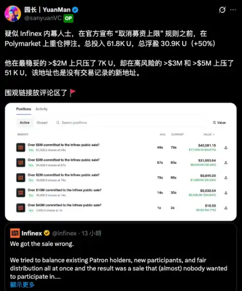 公開募股遇冷、規則反轉、預測市場搶跑：Infinex深陷多重爭議