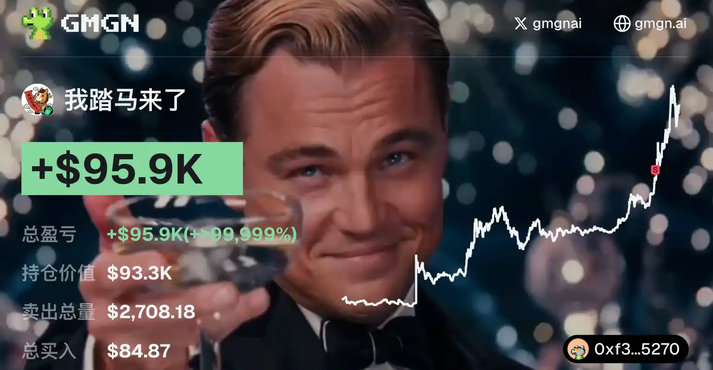 某交易员10天前买入84美元「我踏马来了」，现浮盈近10万美元- BlockBeats