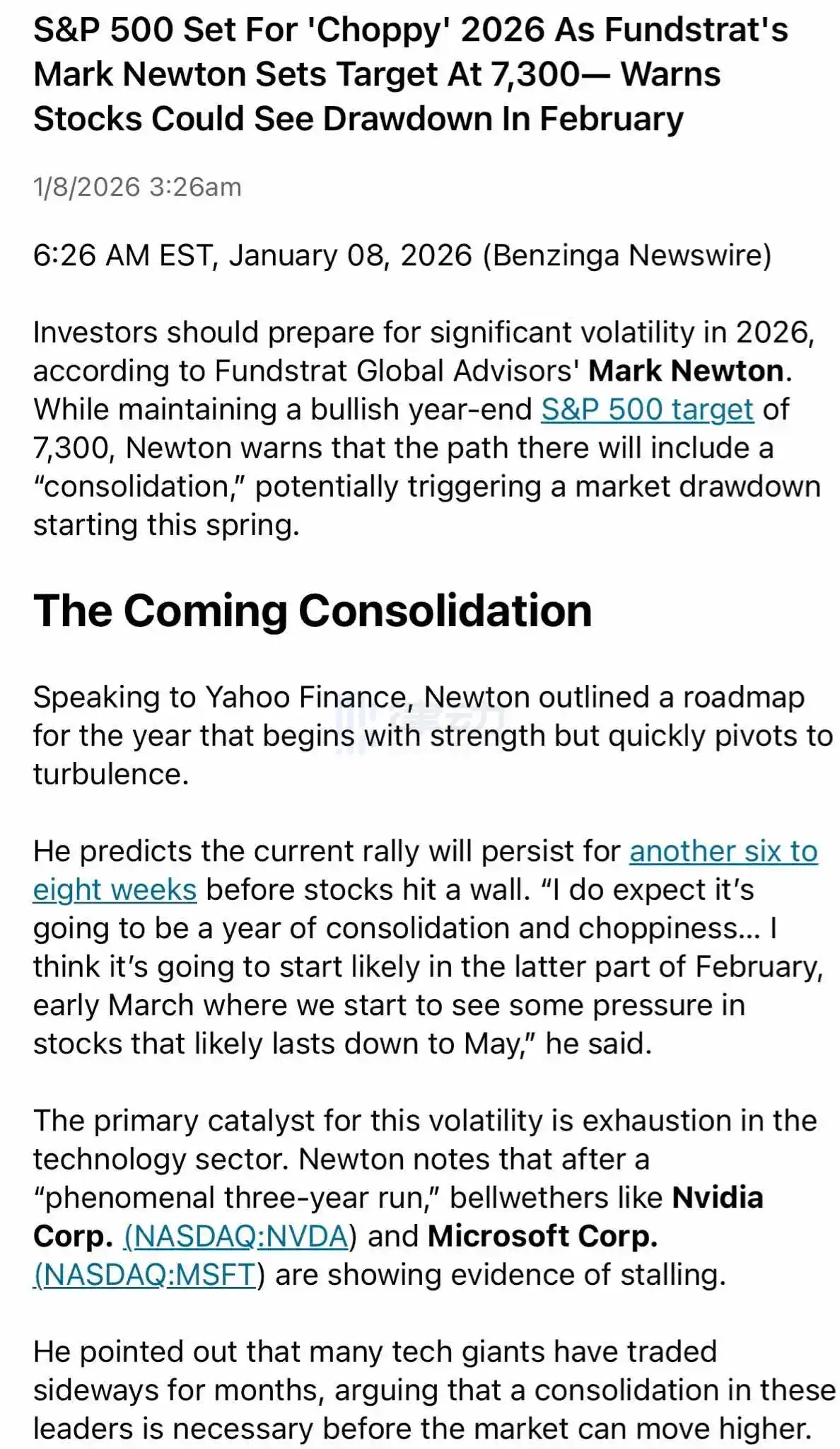 Tom Lee’s Fund Analyst: U.S. Stock Rebound Rally to Last Another Six to Eight Weeks, Then Face Resistance Tom Lee’s Fund Analyst: U.S. Stock Rebound Rally to Last Another Six to Eight Weeks, Then Face Resistance