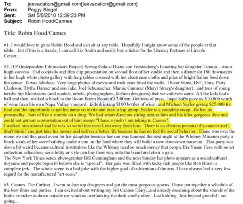 Michael Saylor was approached by the Epstein group to participate in social activities, but he showed little interest in joining the latter’s circle Michael Saylor was approached by the Epstein group to participate in social activities, but he showed little interest in joining the latter’s circle