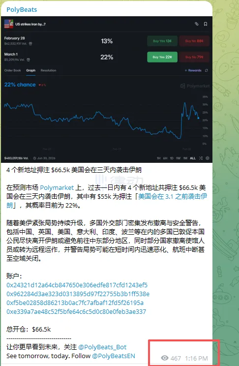 The U.S. Launched an Attack with Precise Forewarning One Hour Beforehand, and PolyBeats Successfully Uncovered Multiple ‘Insider Addresses’ The U.S. Launched an Attack with Precise Forewarning One Hour Beforehand, and PolyBeats Successfully Uncovered Multiple ‘Insider Addresses’