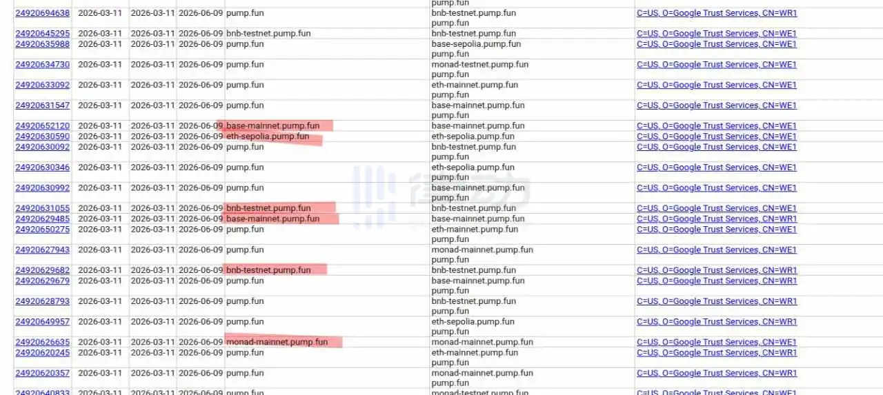 Pump.fun has registered subdomains for Base, BSC, Monad, and Ethereum, and may expand to other networks Pump.fun has registered subdomains for Base, BSC, Monad, and Ethereum, and may expand to other networks