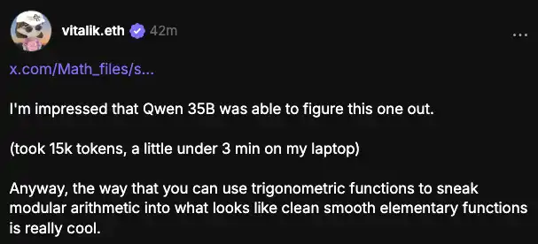 Vitalik Praises Qwen: Willans Formula Deciphered in Under 3 Minutes Vitalik Praises Qwen: Willans Formula Deciphered in Under 3 Minutes