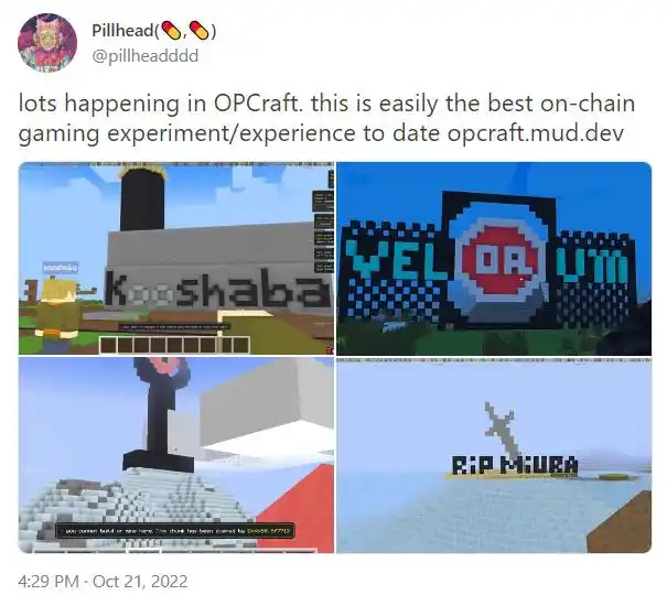 OPCraft：首个建立在 Op Stack 上的应用链游戏