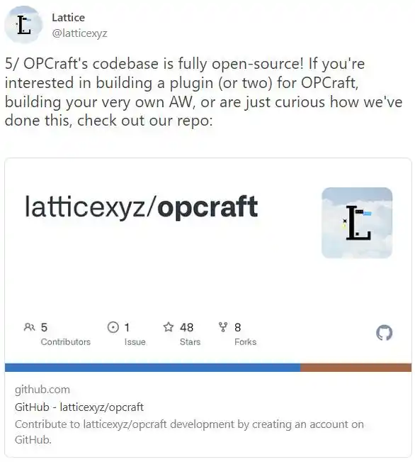 OPCraft：首个建立在 Op Stack 上的应用链游戏