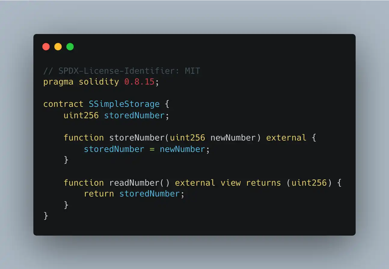 Example of a Solidity Contract