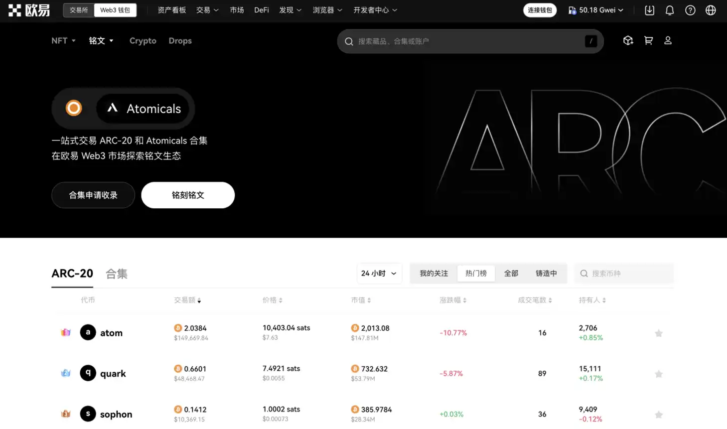 上线ARC-20自研市场，速览OKX Web3比特币生态建设版图