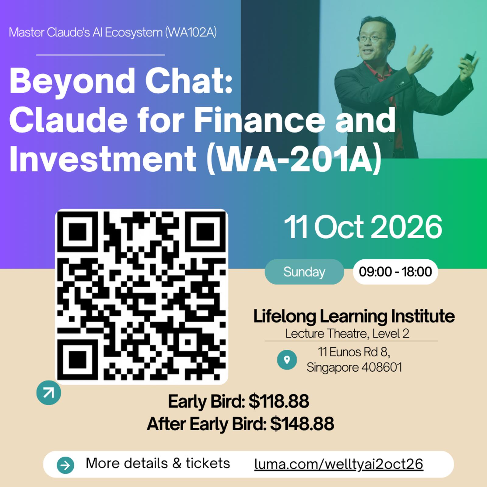 Beyond Chat: Claude for Finance and Investment (WA-201A)