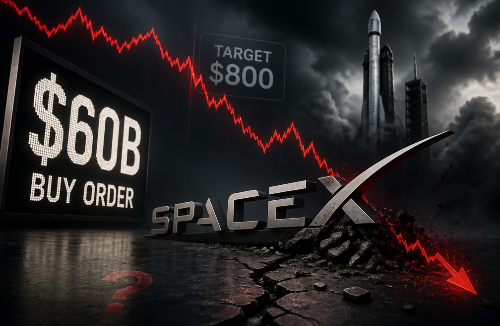 800的目标价，60亿美元买盘，为什么没托住SpaceX？