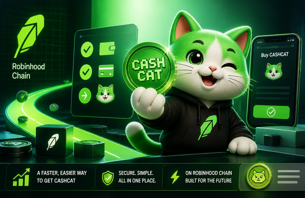 如何不跨链买Robinhood Chain的新吉祥物CASHCAT