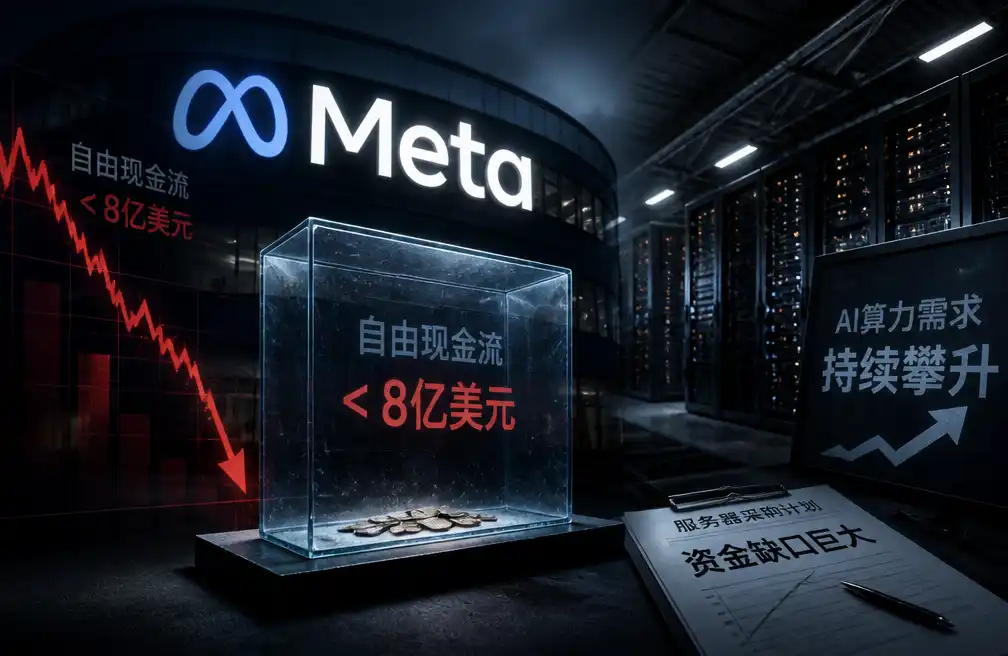 Meta的自由现金流已不足8亿美元，不够买两天的服务器